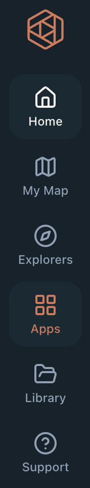 Home navigation — Home, Apps, and Explore